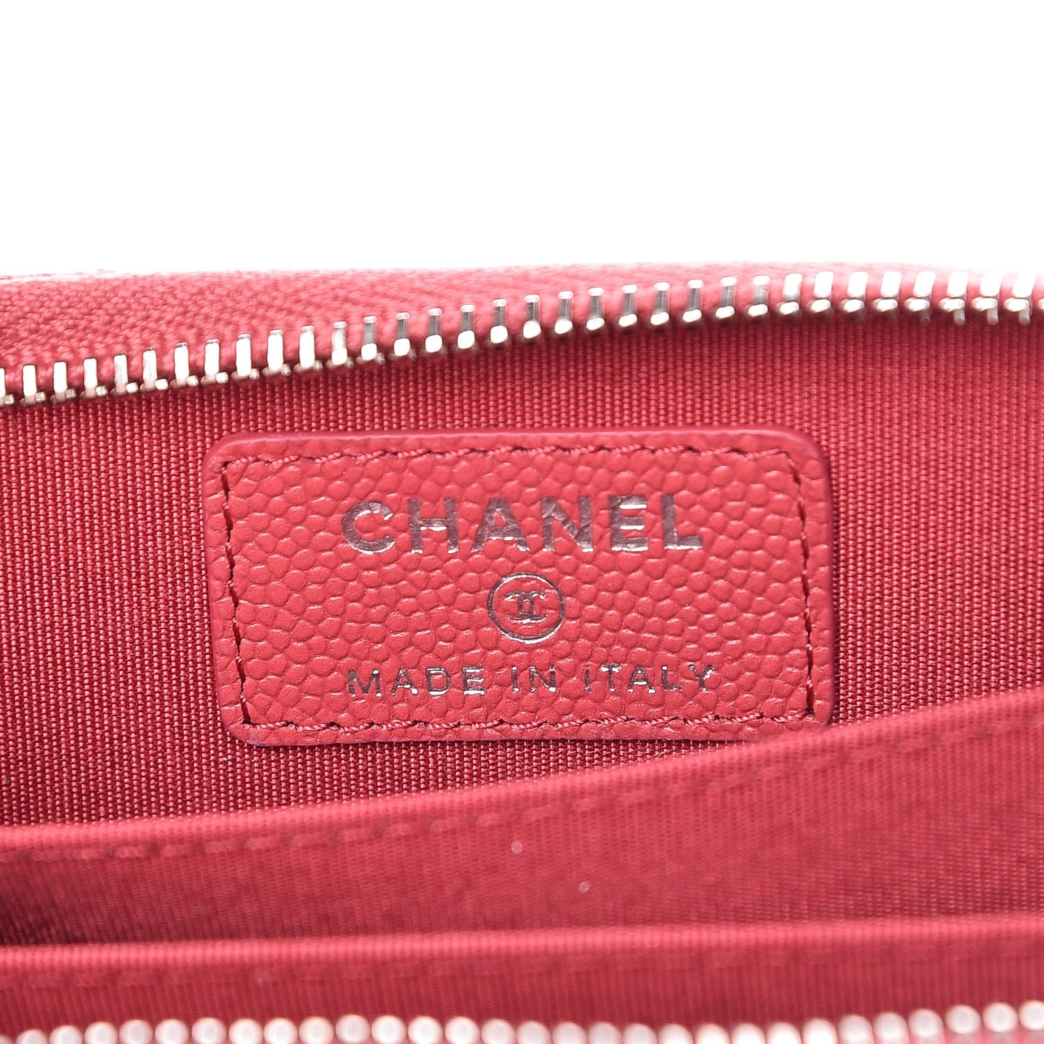 Chanel Caviar Quilted Diamond CC Duo Zip Coin Purse Pink 6 of 8