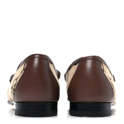 Gucci Monogram Jumbo GG Malaga Kid Womens 1953 Horsebit Loafers 39 Beige Ebony New Acero 6 of 9