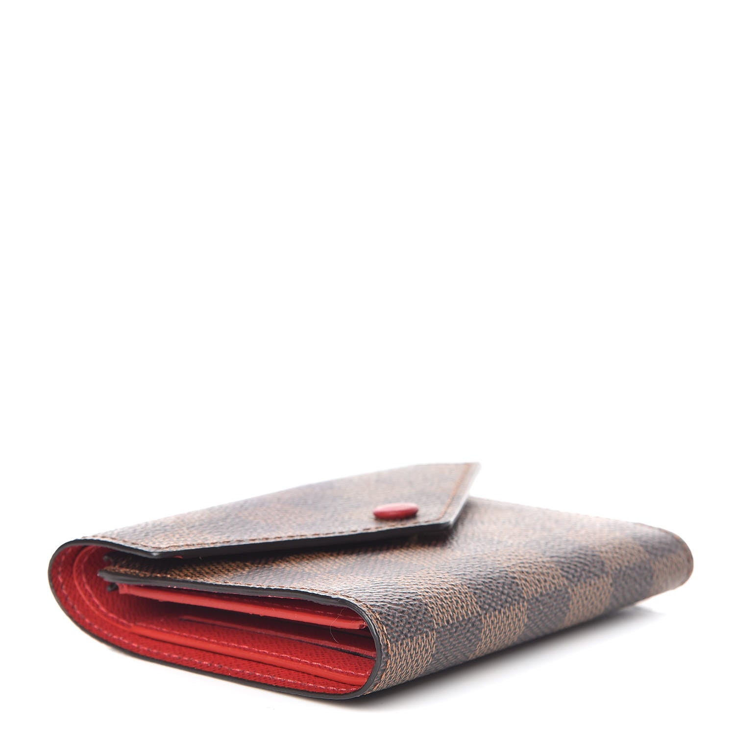 Louis Vuitton Damier Ebene Victorine Wallet Red 4 of 9