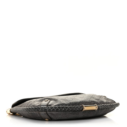 Gucci Guccissima Britt Tassel Shoulder Bag Gunmetal 4 of 12