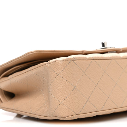 Chanel Caviar Quilted Medium Double Flap Beige 9 of 11