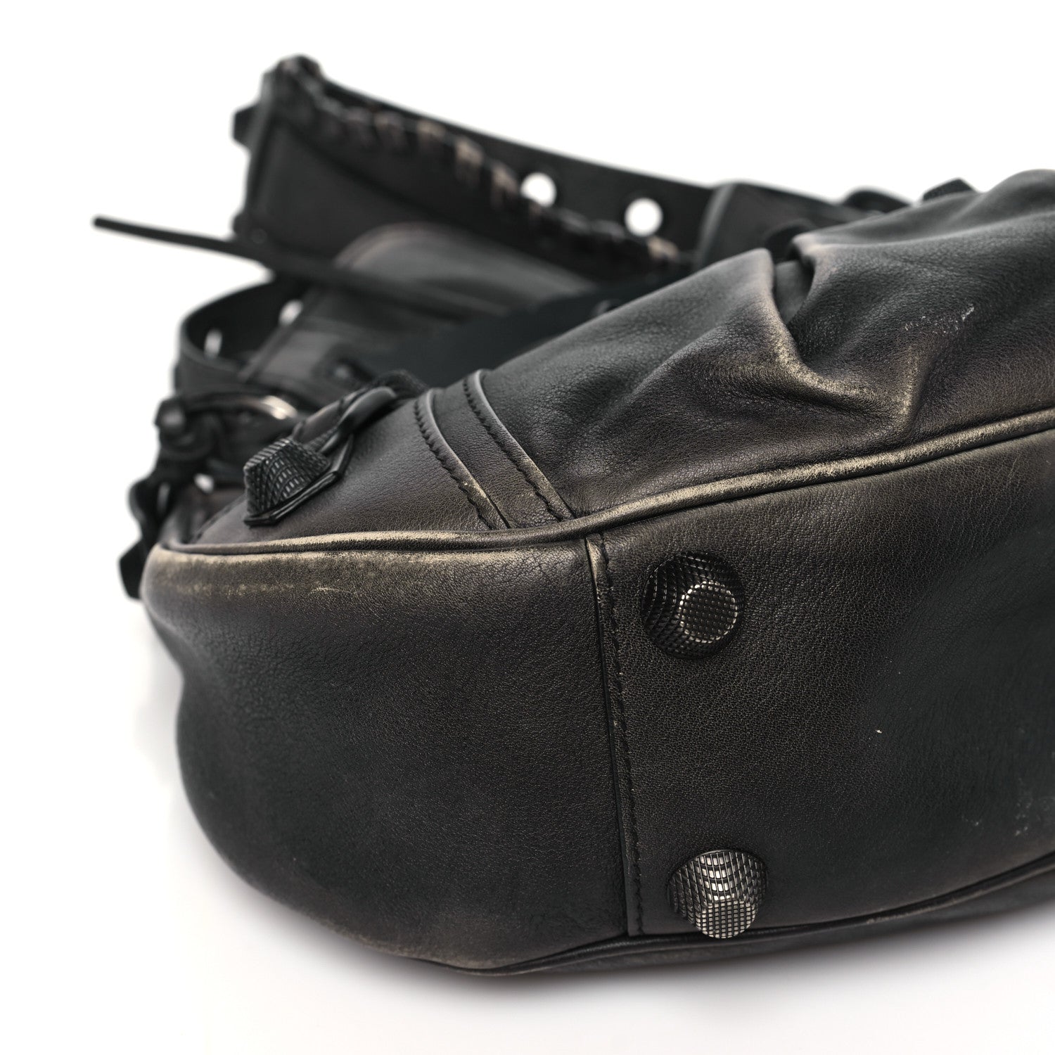 Balenciaga Used Calfskin Small Le Cagole Shoulder Bag Black 10 of 11