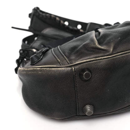 Balenciaga Used Calfskin Small Le Cagole Shoulder Bag Black 10 of 11