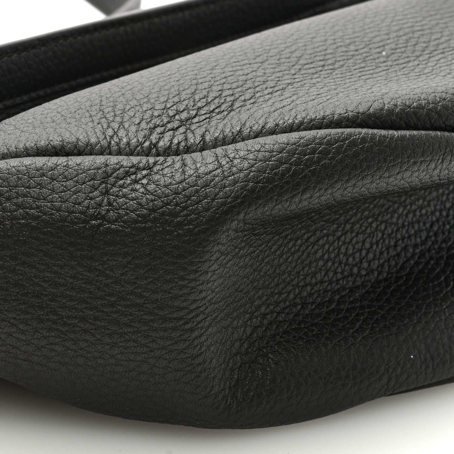 The Row Grained Calfskin Small Slouchy Banana Bag Black 7 of 8
