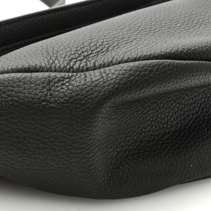The Row Grained Calfskin Small Slouchy Banana Bag Black 7 of 8