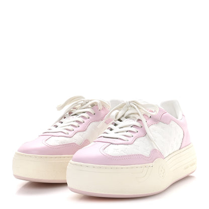 Louis Vuitton Calfskin Monogram LV Groovy Platform Sneakers 38 Pink 4 of 8