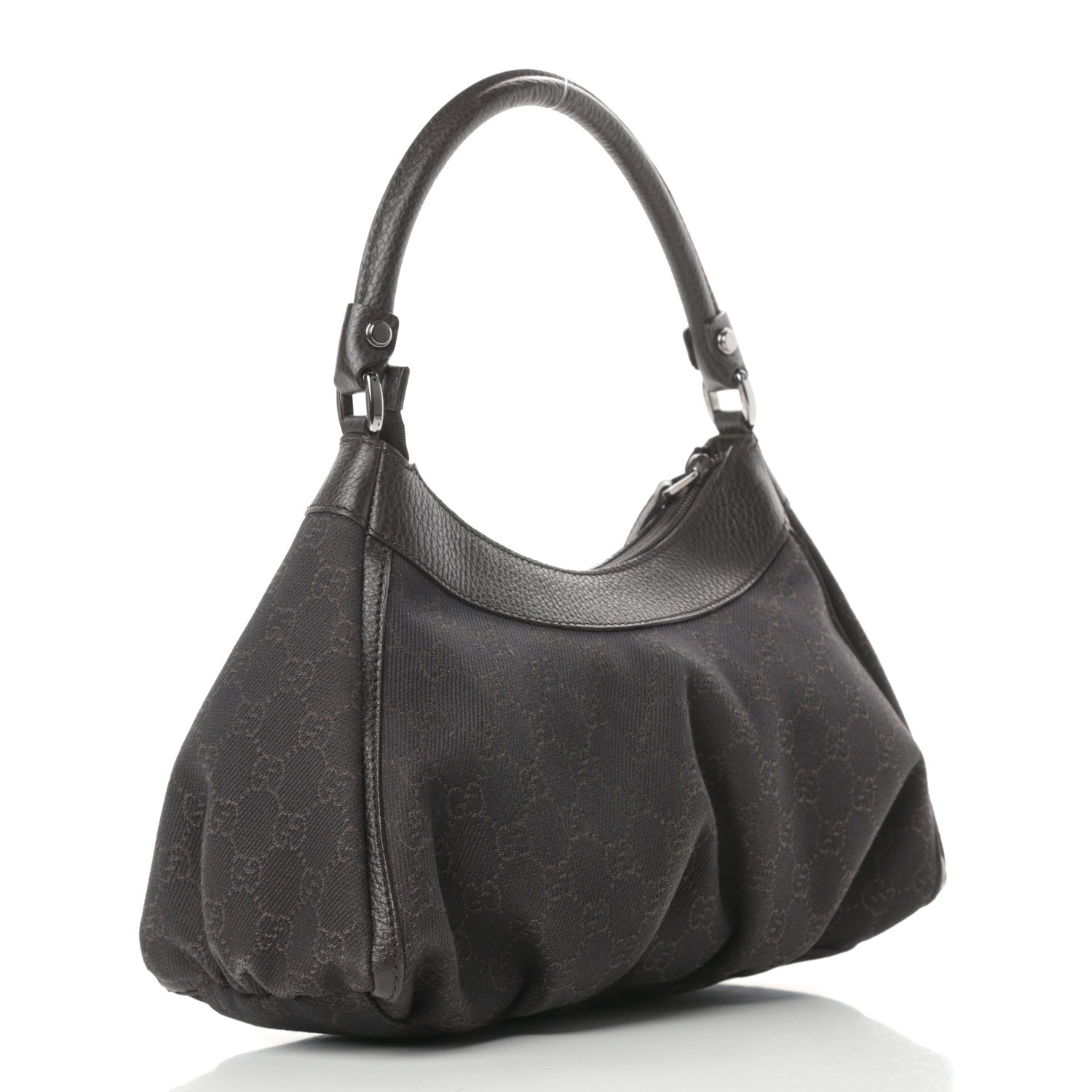 Gucci Monogram D Ring Hobo Dark Brown 3 of 12