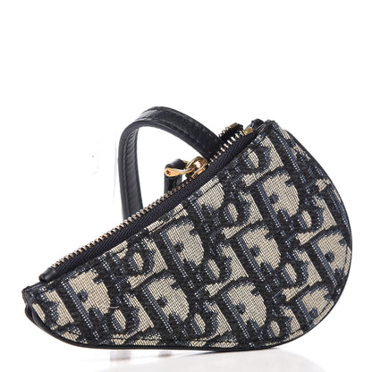 Christian Dior Oblique Saddle Coin Purse Blue 3 of 8