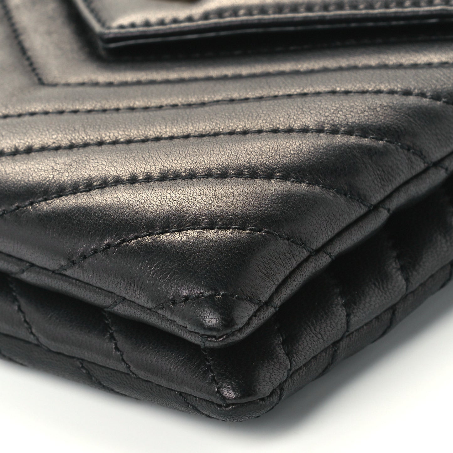 Lambskin Quilted Double Flap Bag Black