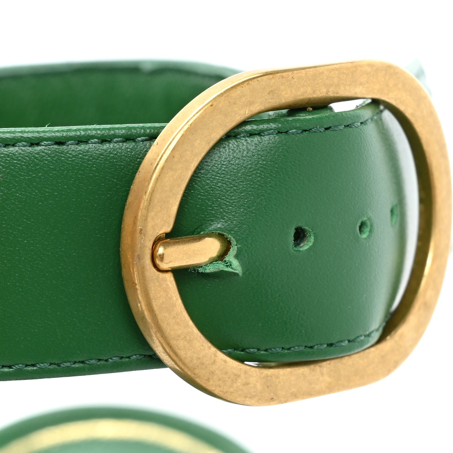Calfskin Roman Stud Ankle Strap 100mm Pumps 40 Brilliant Green