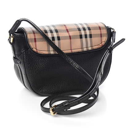 Burberry Haymarket Check Maydown Crossbody Bag Black 3 of 12