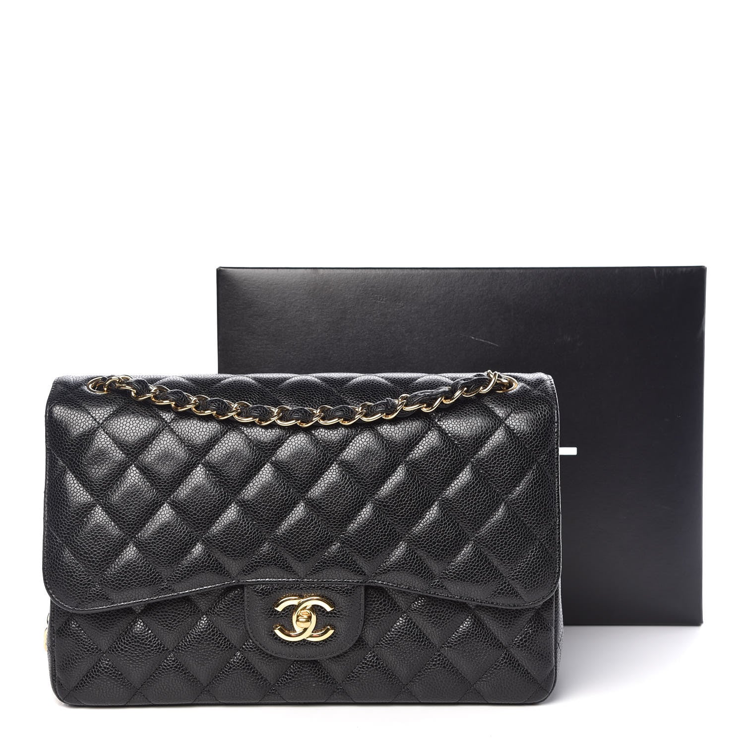 Chanel Caviar Quilted Jumbo Double Flap Black 18 of 18