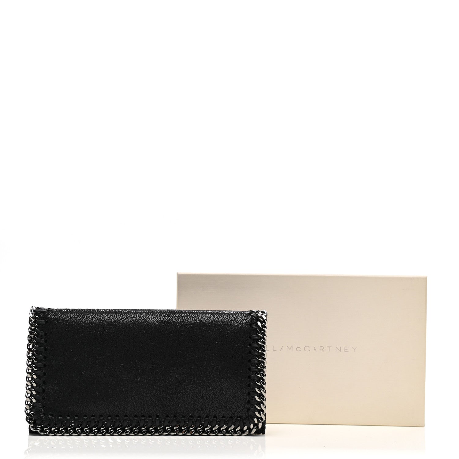 Stella McCartney Shaggy Deer Falabella Flap Wallet Black 7 of 7