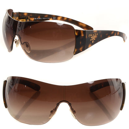 Prada Tortoise Rimless Shield Sunglasses SPR 22M 1 of 5