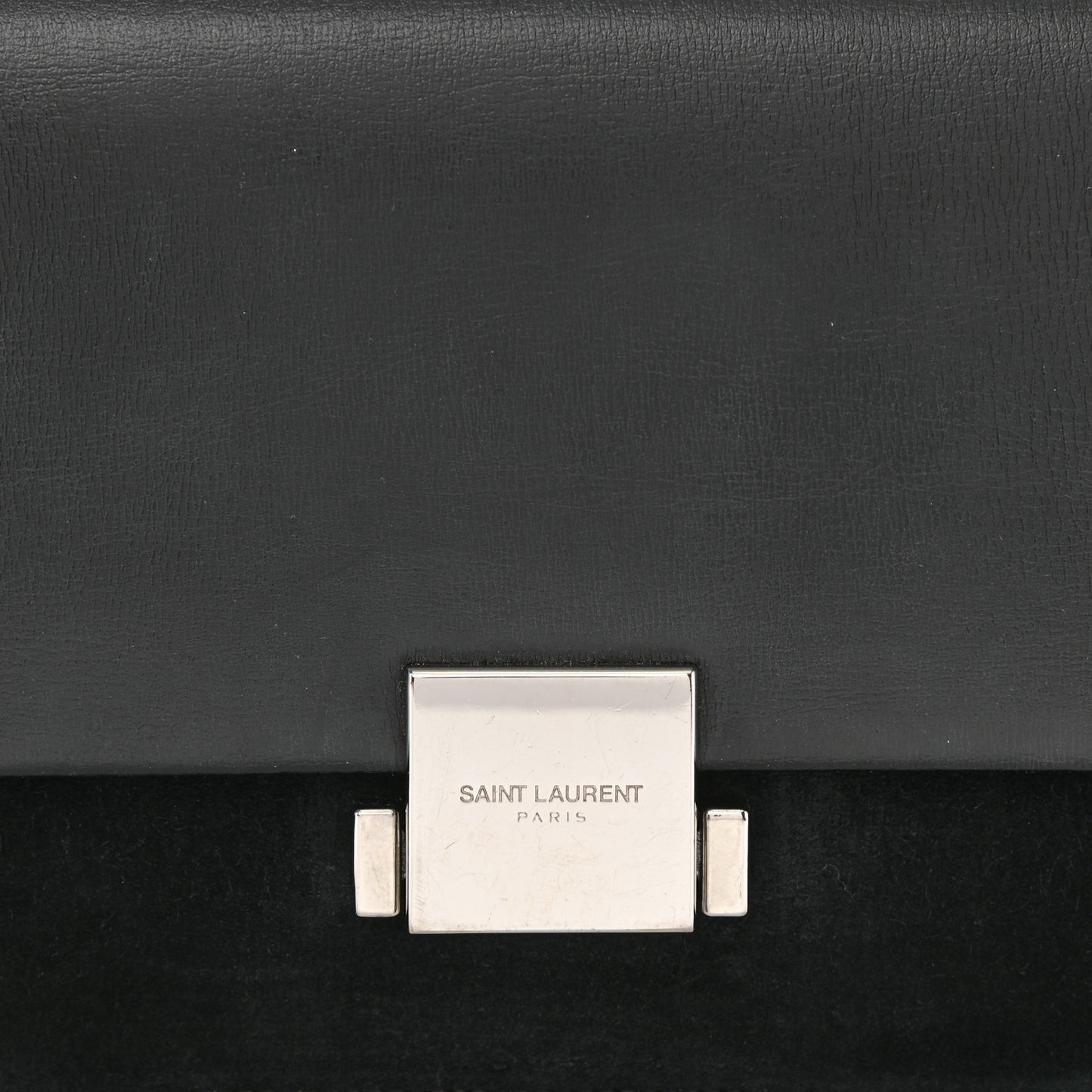 Smooth Calfskin Suede Medium Bellechasse Black
