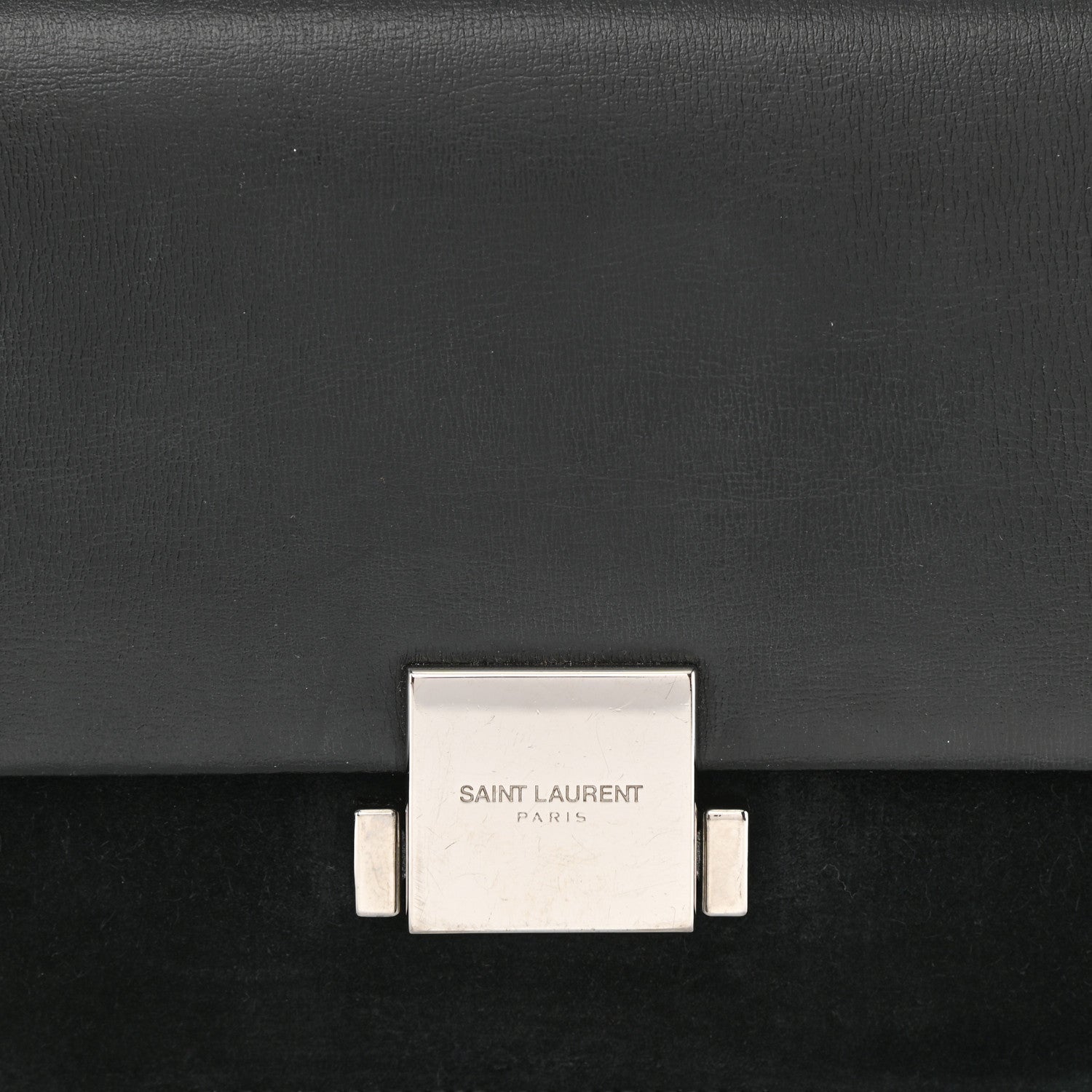Saint Laurent Smooth Calfskin Suede Medium Bellechasse Black 8 of 11