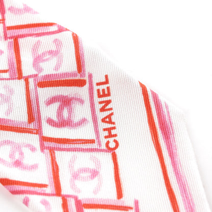 Chanel Silk CC Slim Bandeau Scarf Red 4 of 4