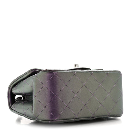 Chanel Iridescent Lambskin Quilted Mini Square Flap Dark Purple 4 of 11