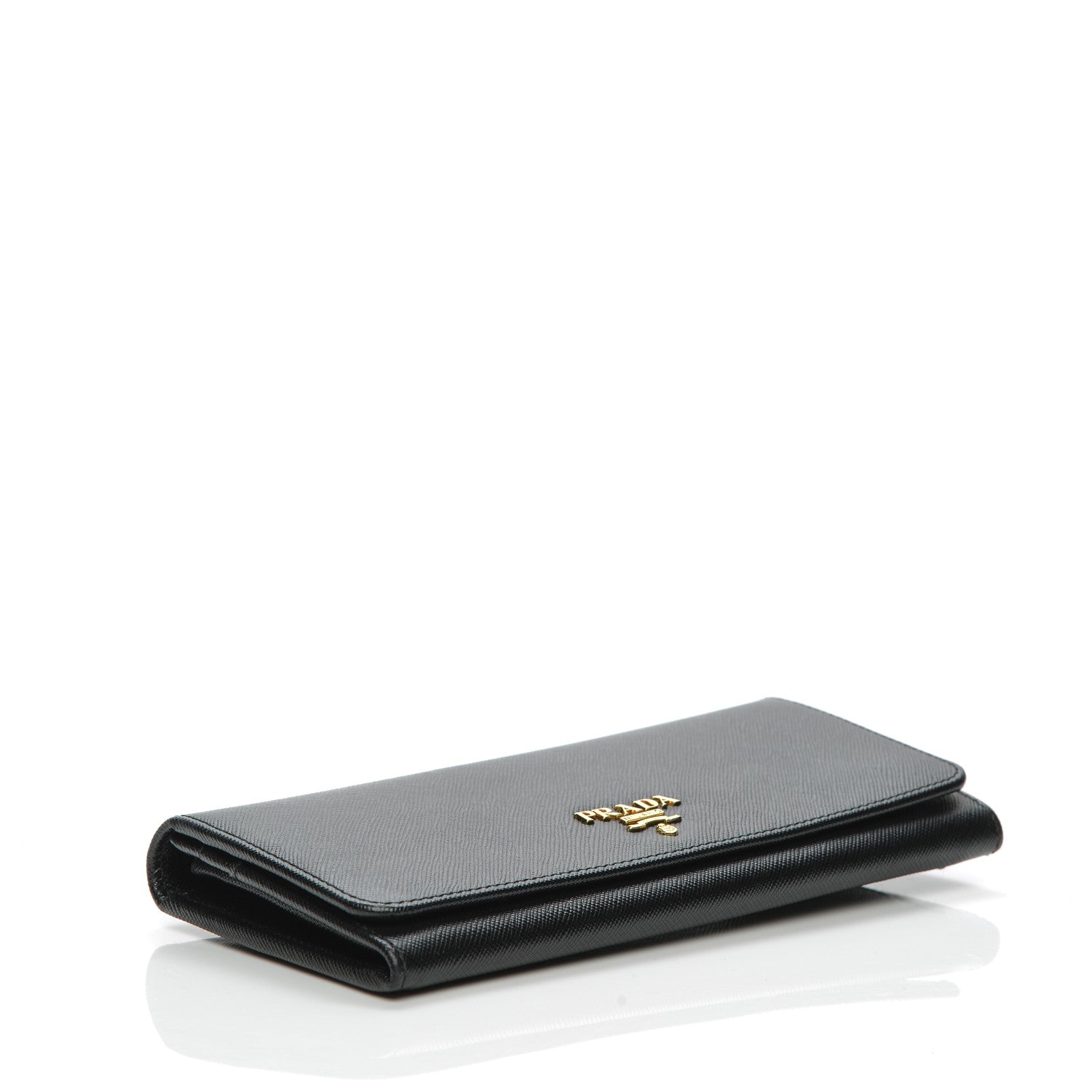 Prada Saffiano Metal Continental Flap Wallet Nero Black 4 of 6