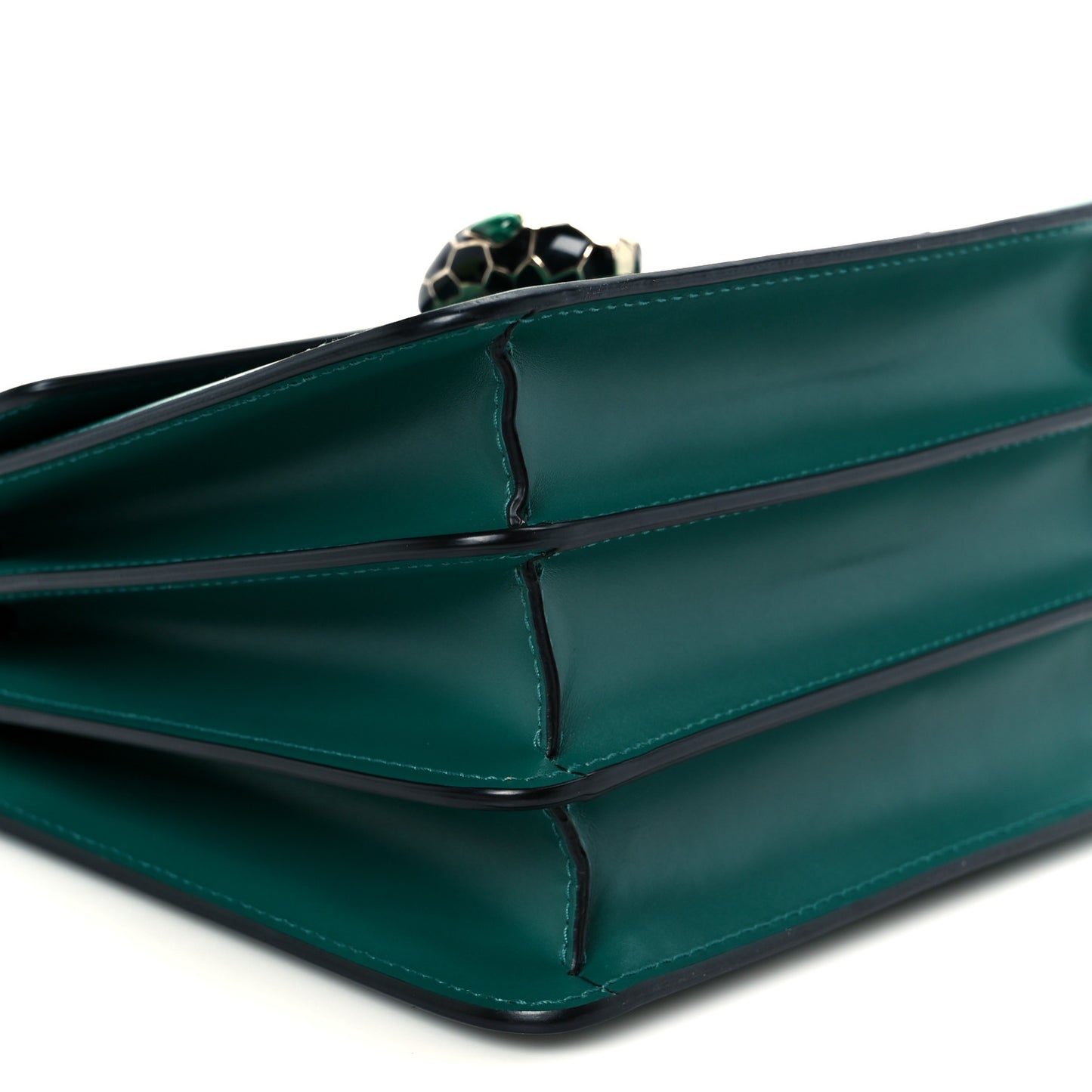 Calfskin Serpenti Forever Top Handle Emerald Green