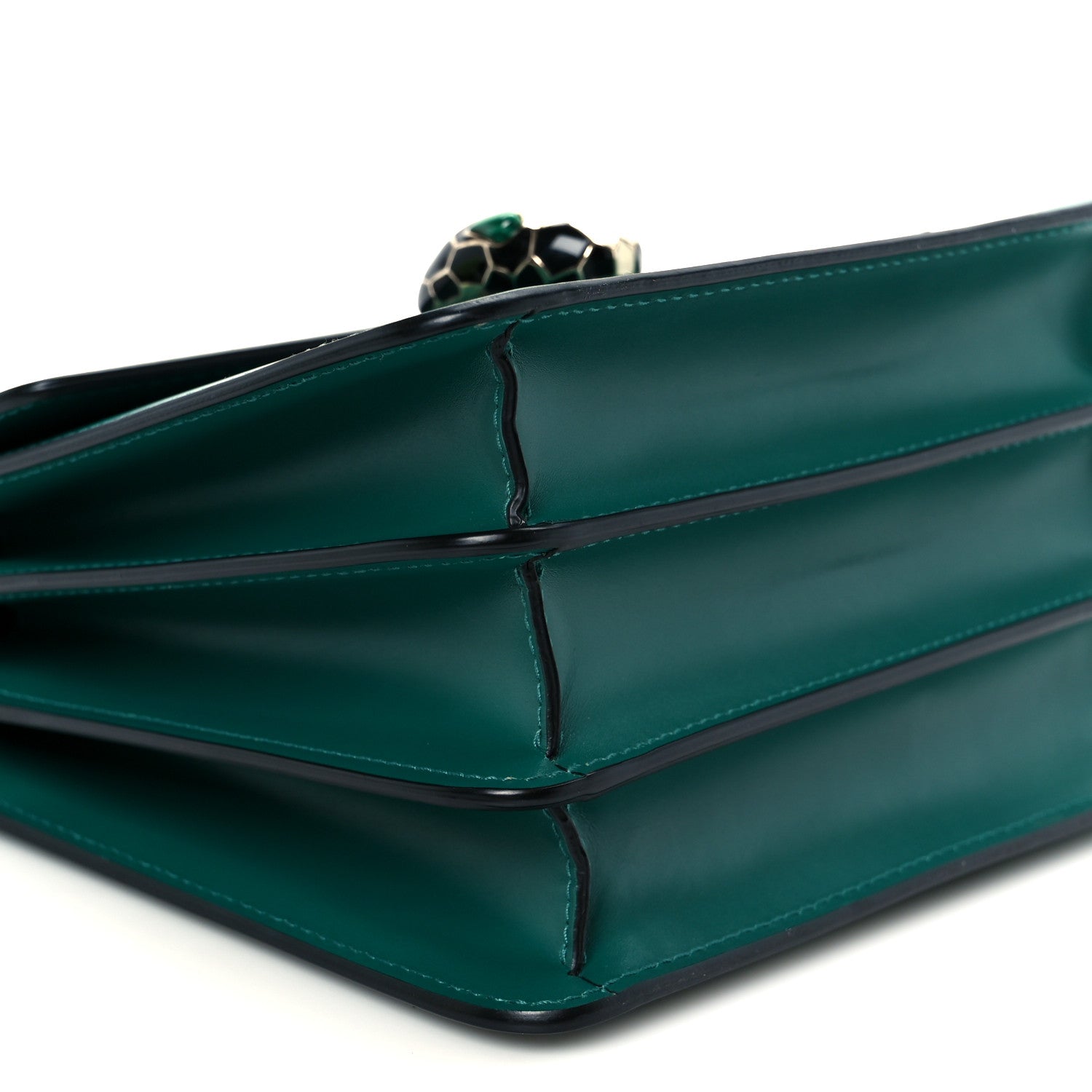 Bulgari Calfskin Serpenti Forever Top Handle Emerald Green 16 of 19