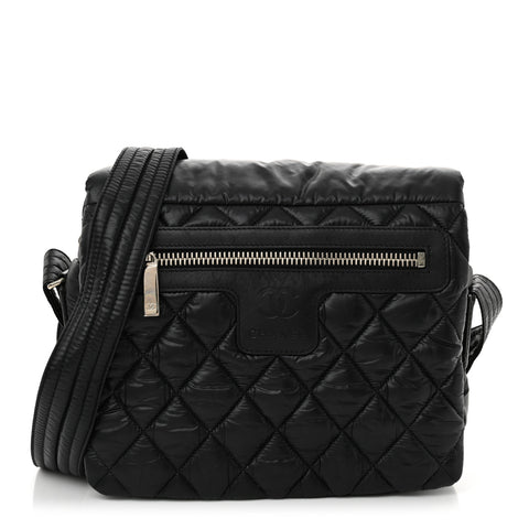 Nylon Small Coco Cocoon Messenger Bag Black