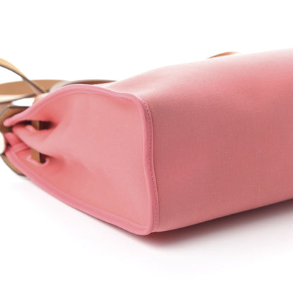 Hermes Vache Hunter Toile Herbag Zip 31 PM Rose Azalee Natural 6 of 9