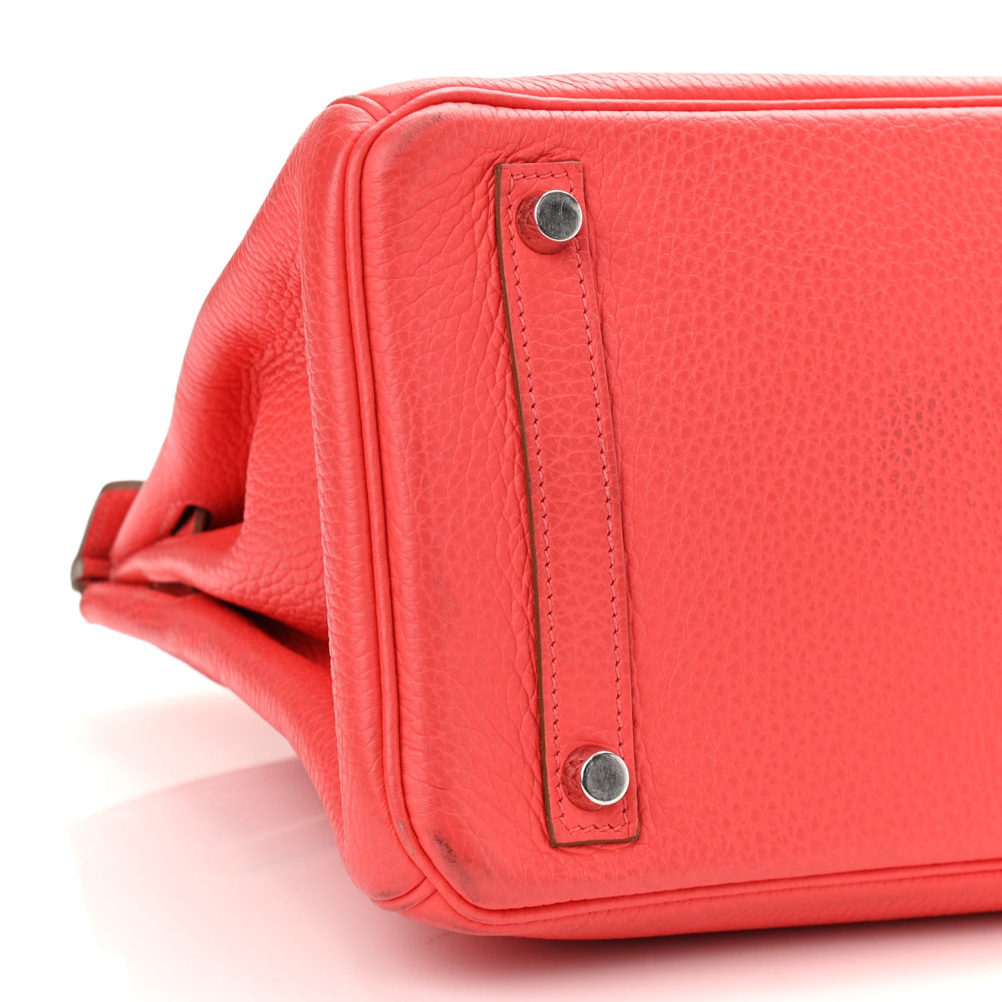 Taurillon Clemence Birkin 30 Rouge Pivoine