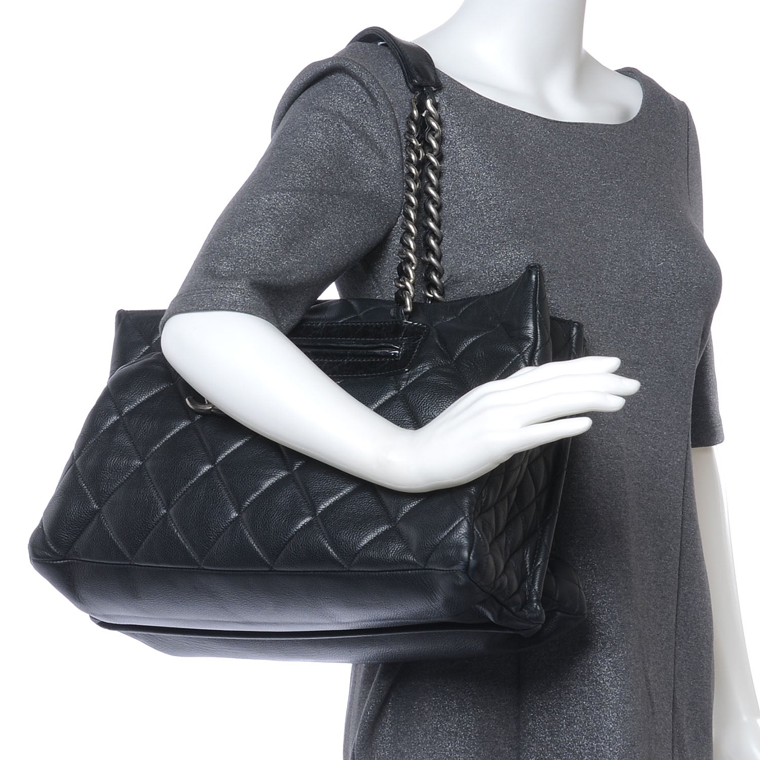 Chanel Caviar Quilted Coco Casual Tote Black 2 of 7