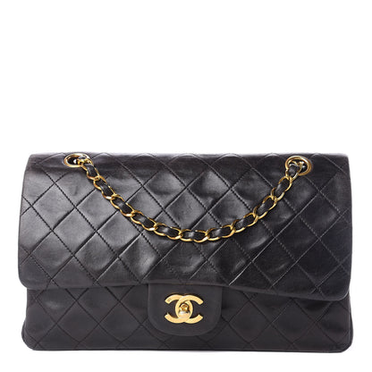 Chanel Lambskin Quilted Medium Double Flap Black 1 of 12