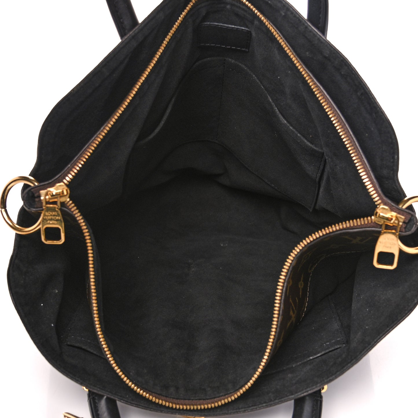 Monogram Flower Zipped Tote MM Black