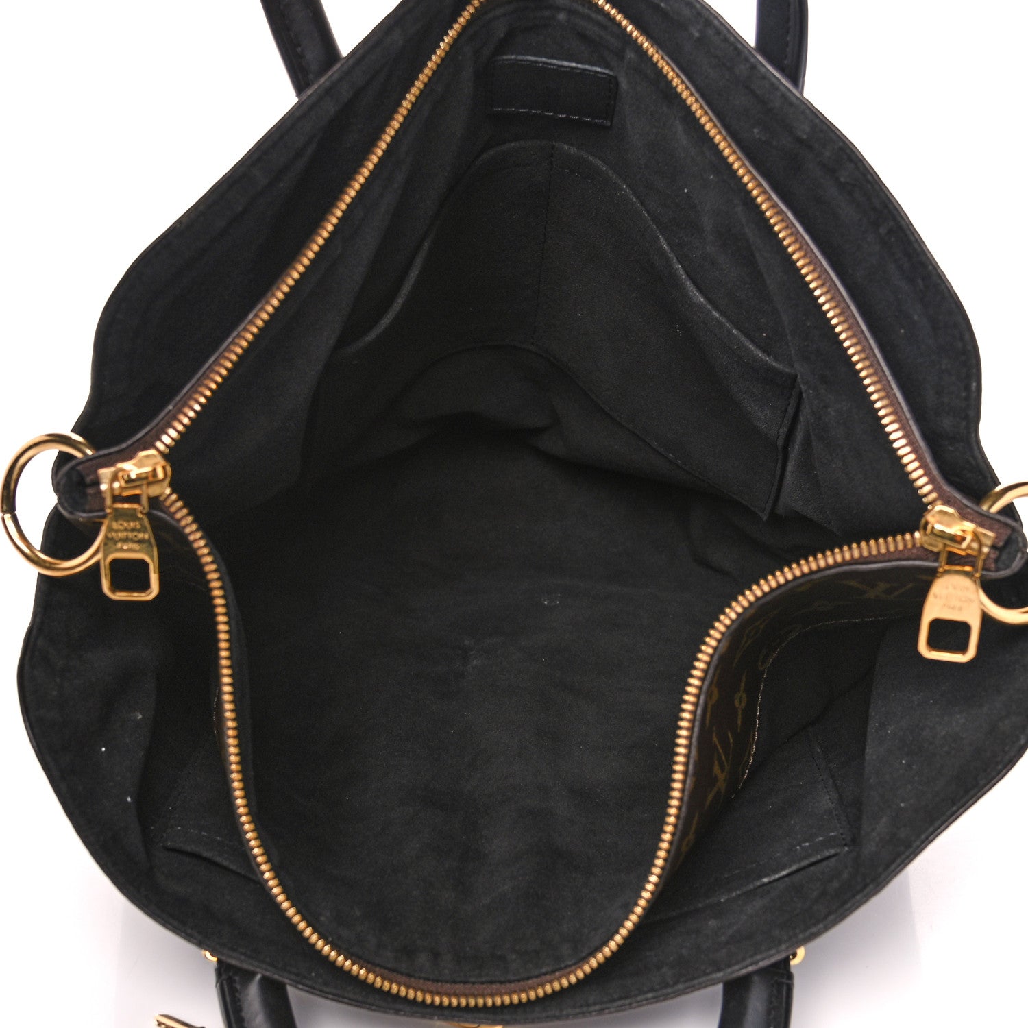 Louis Vuitton Monogram Flower Zipped Tote MM Black 5 of 14