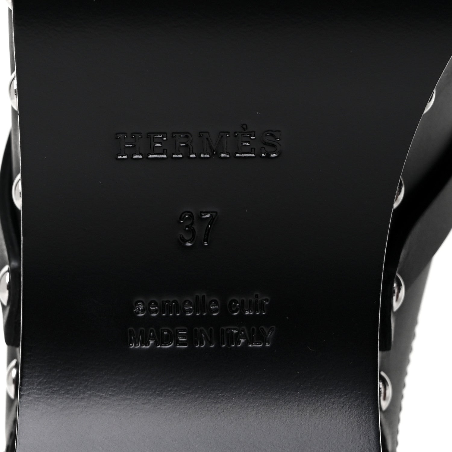 Hermes Calfskin Carlotta Mules 37 Black 6 of 8