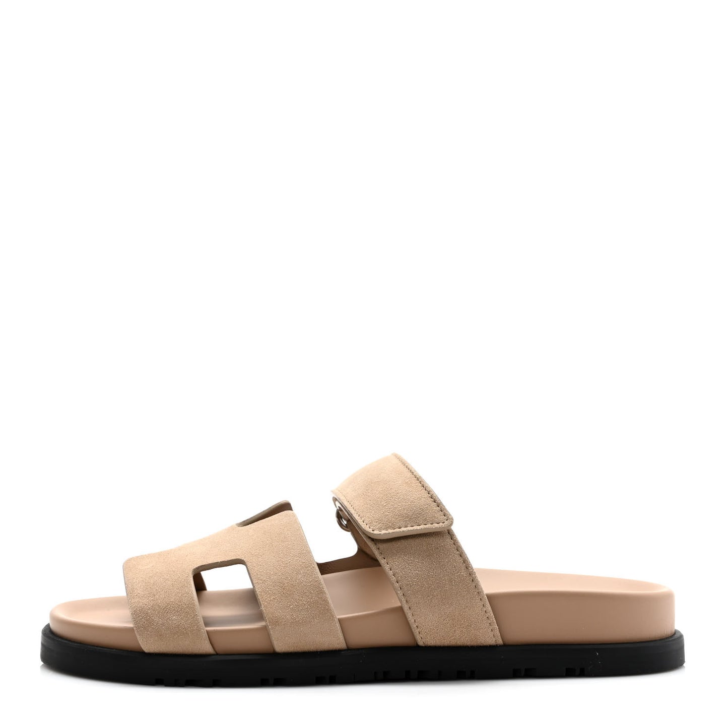Suede Goatskin Womens Chypre Sandals 37 Beige Argile