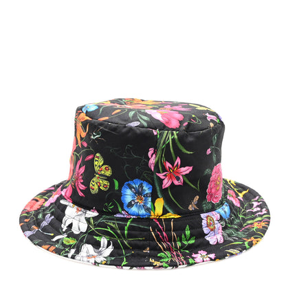 Gucci Silk Monogram Bob Reversible Flora Bucket Hat L White Multicolor 3 of 11