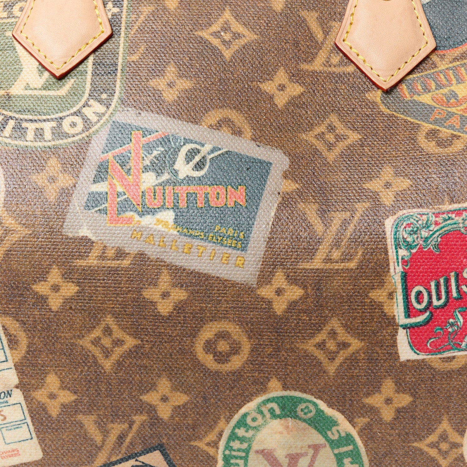 Louis Vuitton Monogram Hotel Labels Speedy Bandouliere 30 10 of 12
