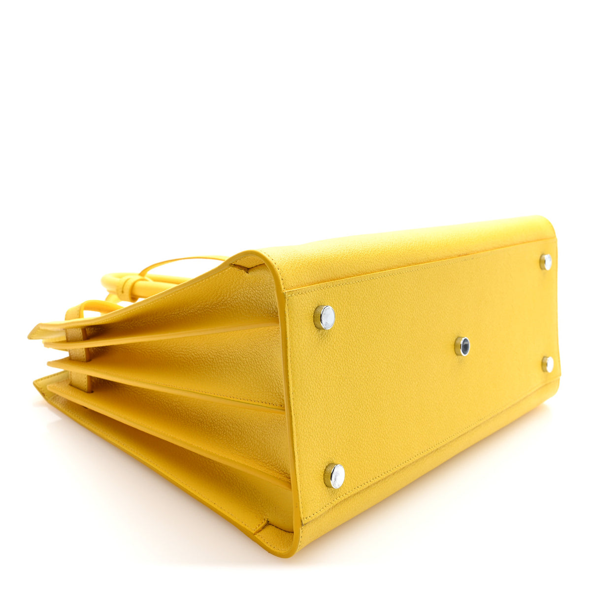 Grained Calfskin Small Sac De Jour Jaune