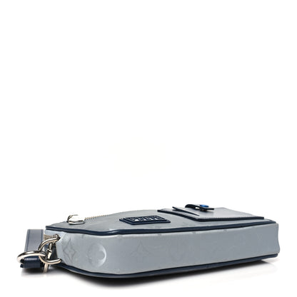 Louis Vuitton Monogram Satellite Alpha Clutch Silver 3 of 8