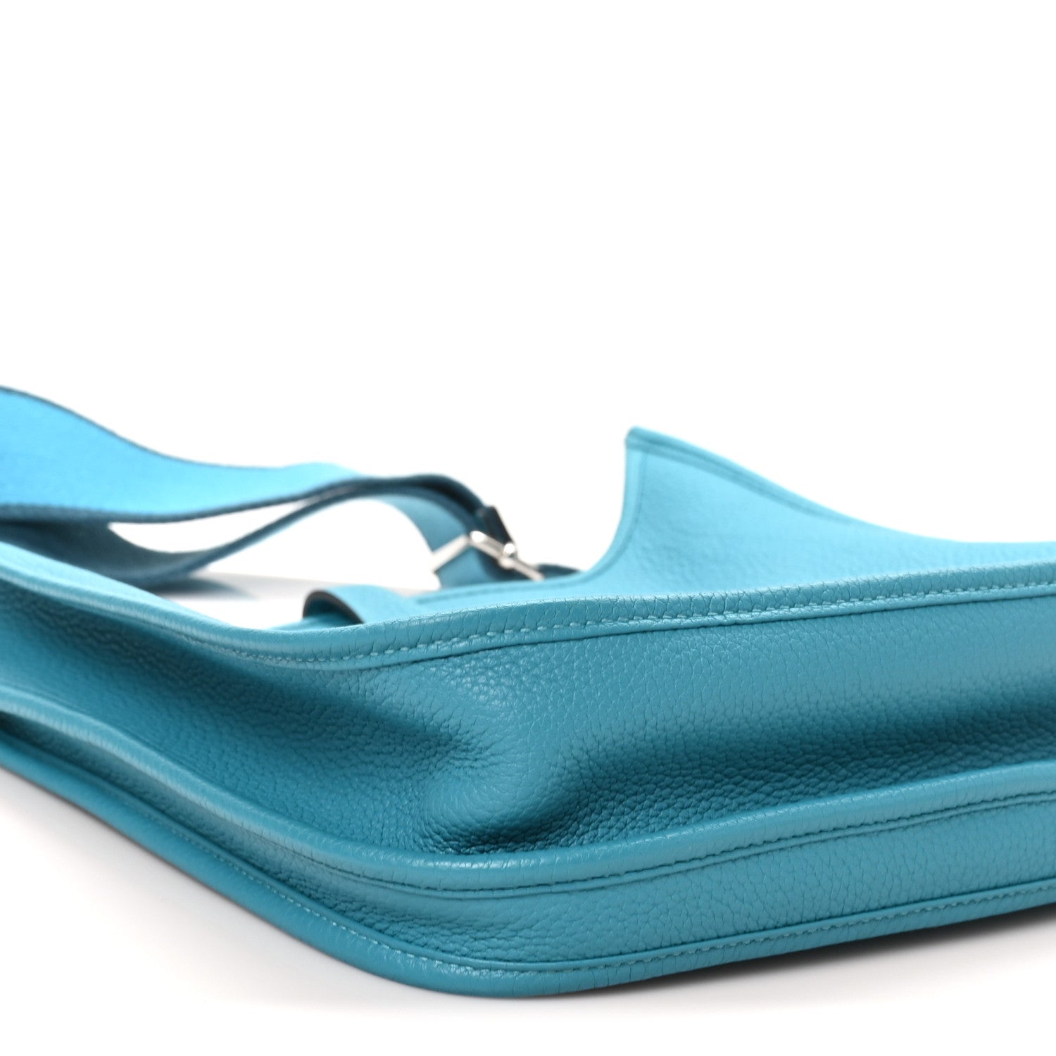 Hermes Taurillon Clemence Evelyne III PM Turquoise Colvert 8 of 9