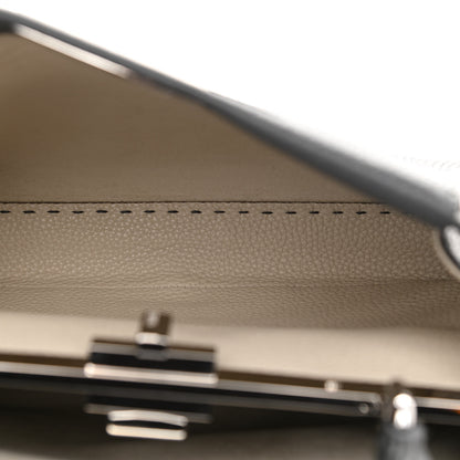 Fendi Cuoio Romano Selleria Bi-Color Medium Peekaboo Iconic Satchel Asfalto Latte 8 of 11