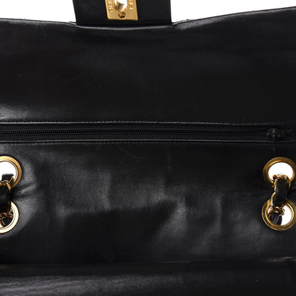 Chanel Lambskin Quilted Medium Double Flap Black 13 of 16