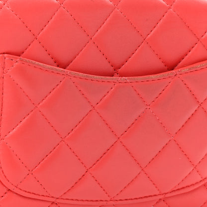 Chanel Lambskin Quilted Mini Rectangular Flap Red 14 of 15