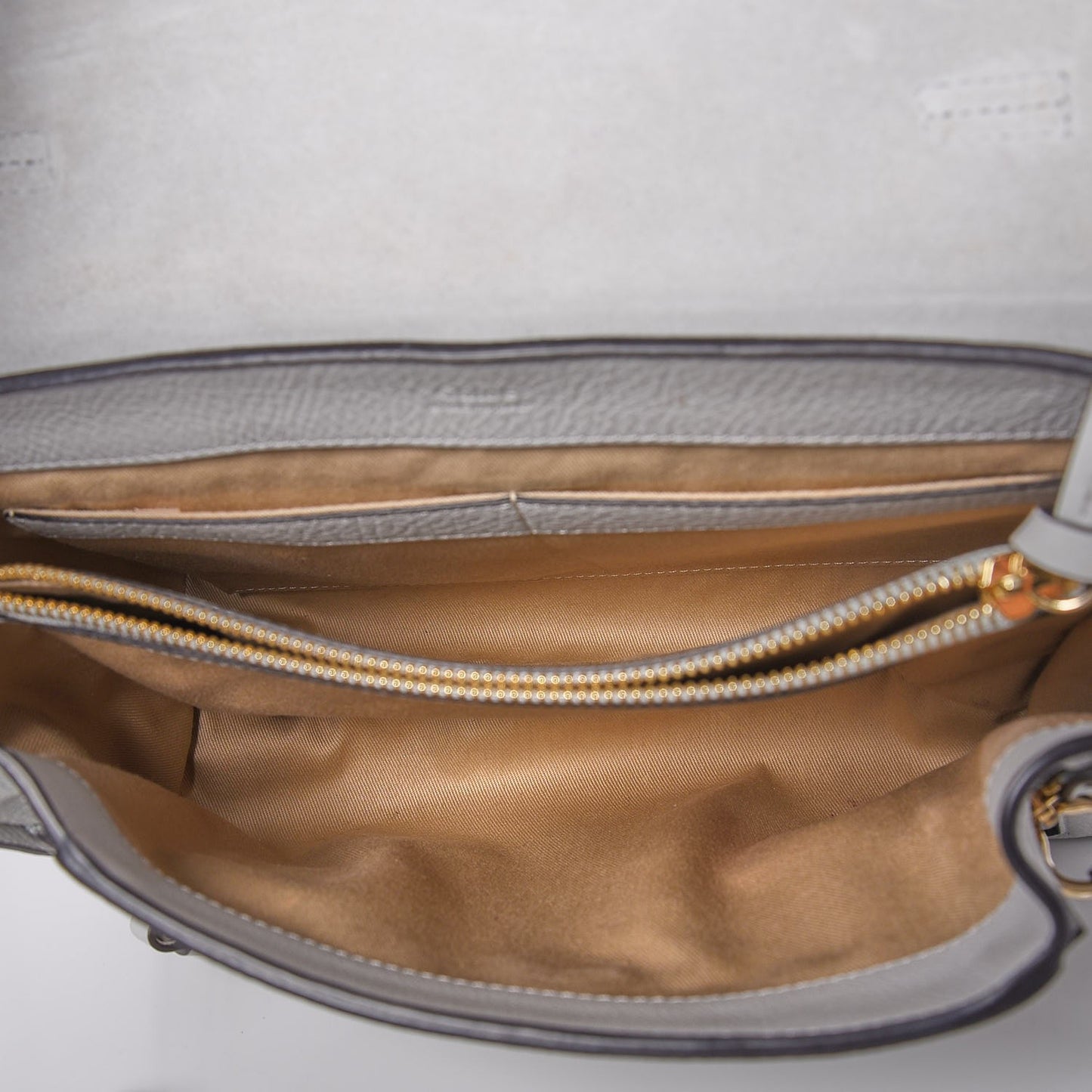 Calfskin Small Faye Day Shoulder Bag Airy Grey