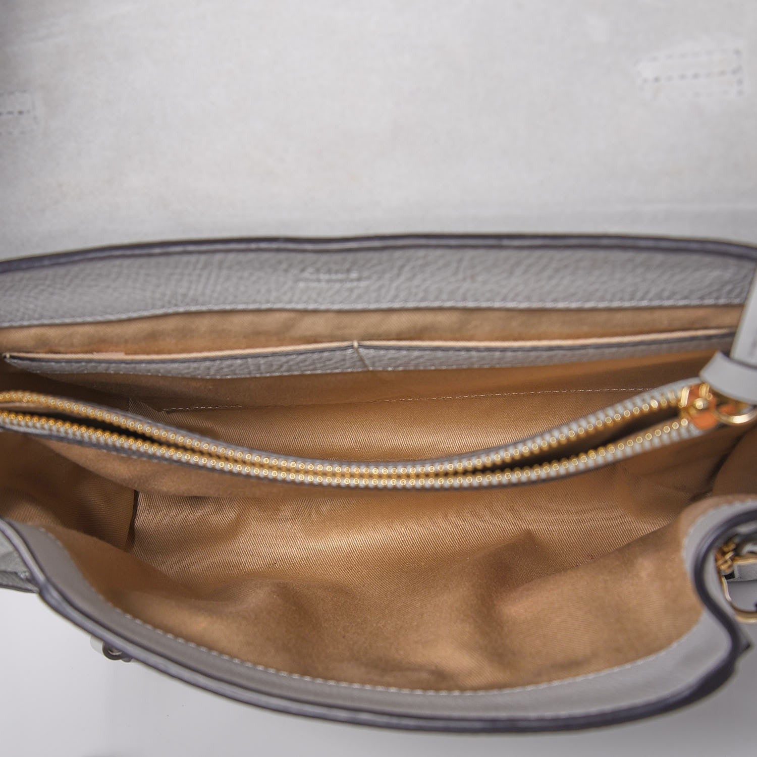 Chloe Calfskin Small Faye Day Shoulder Bag Airy Grey 6 of 9