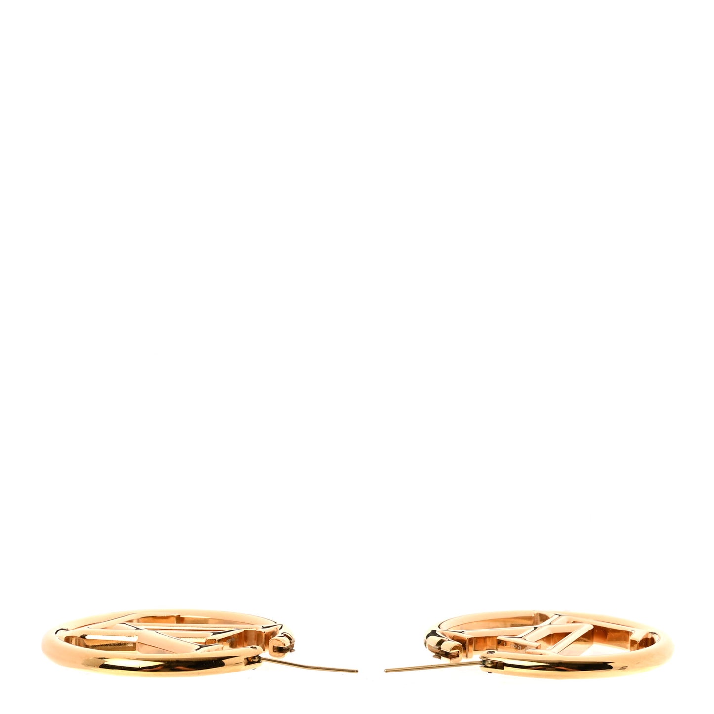 Metal Louise Hoop Earrings Gold