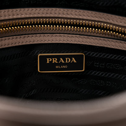 Prada Glace Calfskin Embossed Logo Crossbody Cammeo 7 of 8