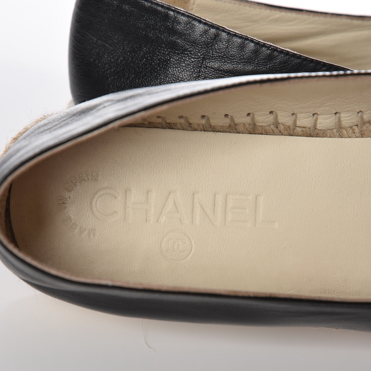 Chanel Lambskin CC Espadrilles 39 Black 6 of 12