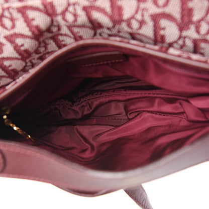 Christian Dior Monogram Saddle Bag Burgundy 5 of 13