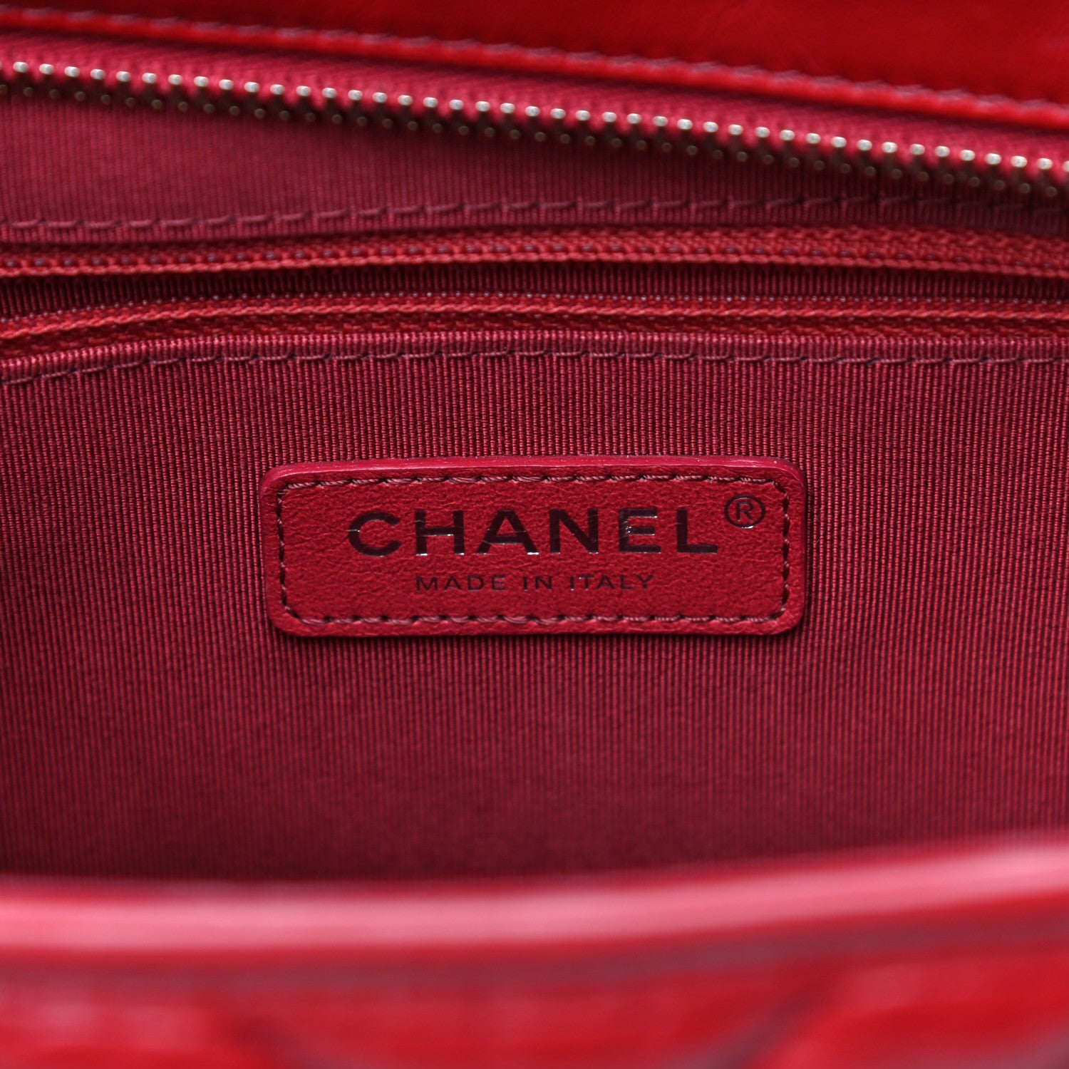 Chanel Aged Calfskin Chevron Quilted Medium Gabrielle Hobo Red 6 of 29