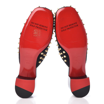 Christian Louboutin Suede Spikes Mulaconka 35 Mules 41.5 Black 7 of 8